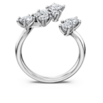 Galaxy bypass ring Lab-grown diamonds 1.25 ct tw, Mixed shapes, 18K white gold - Image 6