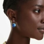 Gema earring jackets Blue, 18K gold finish - Image 2