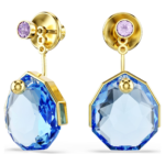 Gema earring jackets Blue, 18K gold finish - Image 3