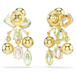 Gema earring jackets Mixed cuts, Multicoloured, 18K gold finish - Image 5