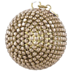 Holiday Magic Classics Crystal Mesh Ball Ornament Gold tone - Image 2