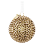Holiday Magic Classics Crystal Mesh Ball Ornament Gold tone - Image 4