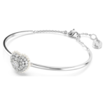 Hyperbola bangle Heart, White, Rhodium plated - Image 3
