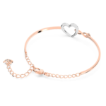 Hyperbola bangle Infinity and heart, White, Mixed metal finish - Image 5
