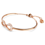 Hyperbola bangle Infinity, White, 18K rose gold finish - Image 3