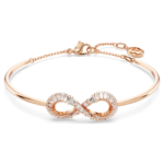 Hyperbola bangle Infinity, White, 18K rose gold finish - Image 6