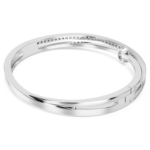 Hyperbola bangle Mixed cuts, White, Rhodium plated - Image 5