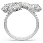 Hyperbola cocktail ring Infinity, White, Rhodium plated - Image 5