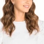 Hyperbola hoop earrings White, 18K rose gold finish - Image 2