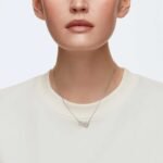 Hyperbola necklace Infinity, White, Rhodium plated - Image 2