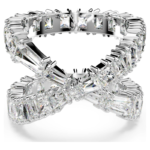 Hyperbola ring Infinity, White, Silver-tone finish - Image 7