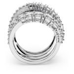 Hyperbola ring Mixed cuts, White, Rhodium plated - Image 5