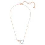 Hyperbola set Infinity and heart, White, Mixed metal finish - Image 3