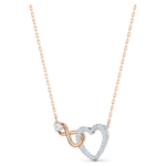 Hyperbola set Infinity and heart, White, Mixed metal finish - Image 4