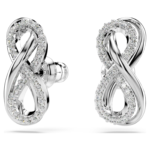 Hyperbola stud earrings Infinity, White, Rhodium plated - Image 6