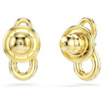 Hyperbola stud earrings Round cut, Pavé, Infinity, White, 18K gold finish - Image 5