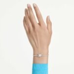 Idyllia bracelet Mixed cuts, Heart with arrow, White, Rhodium plated - Image 2