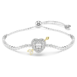 Idyllia bracelet Mixed cuts, Heart with arrow, White, Rhodium plated - Image 7