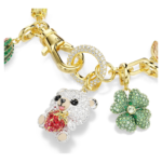 Idyllia bracelet Mixed cuts, Mixed motifs, Multicoloured, 18K gold finish - Image 3