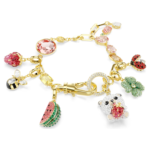 Idyllia bracelet Mixed cuts, Mixed motifs, Multicoloured, 18K gold finish - Image 6