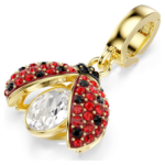 Idyllia charm Mixed cuts, Ladybird, Red, 18K gold finish - Image 3