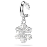 Idyllia charm Mixed cuts, Snowflake, White, Rhodium plated - Image 4