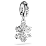 Idyllia charm Mixed cuts, Snowflake, White, Rhodium plated - Image 5