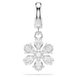 Idyllia charm Mixed cuts, Snowflake, White, Rhodium plated - Image 6