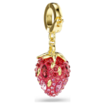 Idyllia charm Mixed cuts, Strawberry, Red, 18K gold finish - Image 5