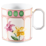 Idyllia coffee cup with saucer Porcelain, Crystal print motif, flower, Multicoloured - Image 2