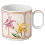 Idyllia espresso cup with saucer Porcelain, Crystal print motif, citron, Multicoloured - Image 4
