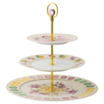 Idyllia étagère Porcelain, Crystal print motif, Multicoloured
