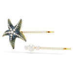 Idyllia hair pin Set (2), Crystal pearls, Starfish, Multicoloured, Gold-tone plated - Image 2