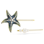 Idyllia hair pin Set (2), Crystal pearls, Starfish, Multicoloured, Gold-tone plated - Image 3