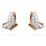 Idyllia Lilia drop earrings Butterfly, Long, White, 18K rose gold finish - Image 4