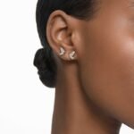 Idyllia Lilia stud earrings Butterfly, White, 18K gold finish - Image 6