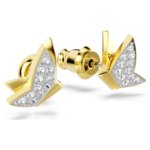 Idyllia Lilia stud earrings Butterfly, White, 18K gold finish - Image 4