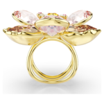 Idyllia motif ring Mixed cuts, Flower, Multicoloured, 18K gold finish - Image 4