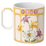 Idyllia mug Porcelain, Crystal print motif, finch, Yellow - Image 5