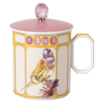Idyllia mug Porcelain, Crystal print motif, finch, Yellow - Image 6