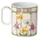 Idyllia mug Porcelain, Crystal print motif, flycatcher, Green - Image 5