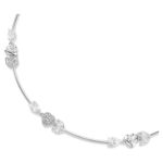Idyllia necklace Heart with arrow, White, Rhodium plated - Image 3