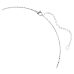 Idyllia necklace Heart with arrow, White, Rhodium plated - Image 4