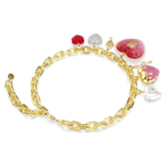 Idyllia necklace Mixed cuts, Heart, key, Multicoloured, 18K gold finish - Image 5