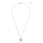 Idyllia pendant Heart, White, Rhodium plated - Image 3