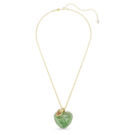 Idyllia pendant Mixed cuts, Apple, Green, 18K gold finish - Image 3