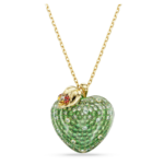 Idyllia pendant Mixed cuts, Apple, Green, 18K gold finish - Image 6