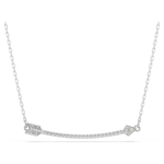 Idyllia pendant Mixed cuts, Arrow, White, Rhodium plated - Image 7