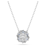 Idyllia pendant Mixed cuts, Flower, Blue, Rhodium plated - Image 5