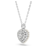 Idyllia set Crystal pearl, Heart, White, Rhodium plated - Image 6